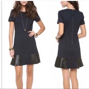 Club Monaco Dress with Leather Details